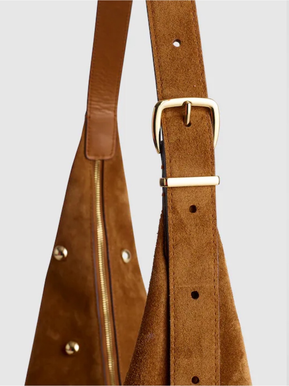 NWOT Madewell Essential Curve Suede Shoulder Bag - Picture 3 of 9